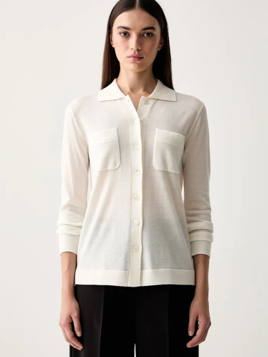 Zdjęcie produktu MM by Max Mara kardigan damski wełniany MMLDETTO beżowy