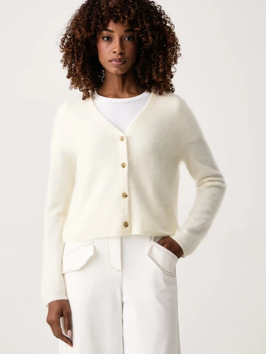Zdjęcie produktu MM by Max Mara kardigan damski wełniany MMLFOSCO beżowy