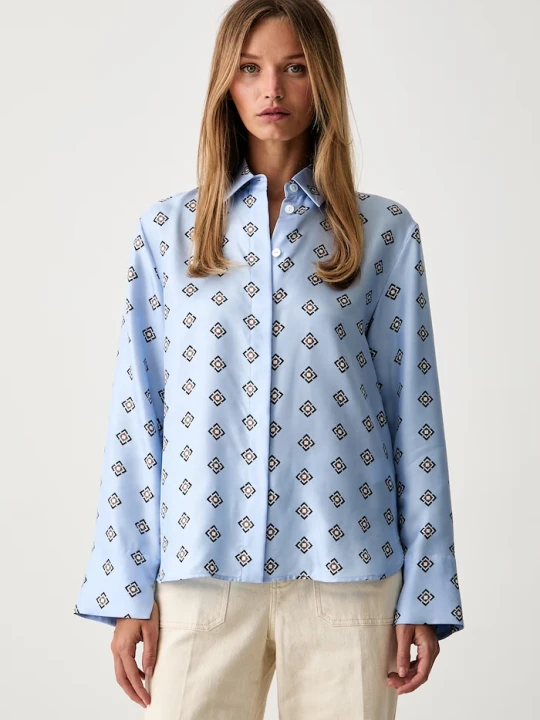 Zdjęcie produktu MM by Max Mara koszula jedwabna MMLDISCO niebieski