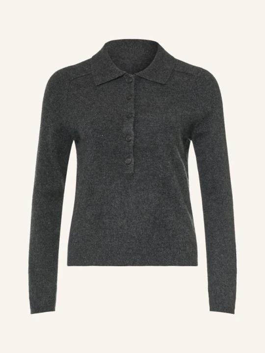 Zdjęcie produktu Mm By Max Mara Koszulka Polo Z Dzianiny Cellula Z Kaszmirem grau CZIEMNOSZARY