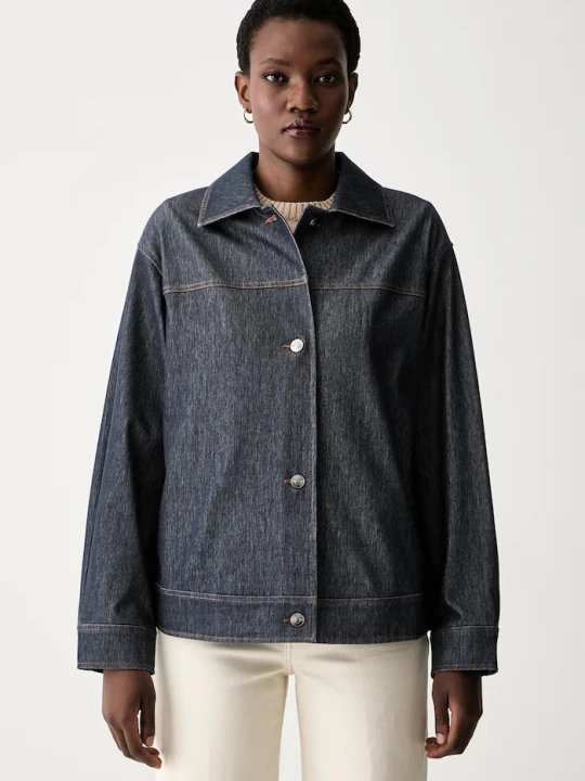 Zdjęcie produktu MM by Max Mara kurtka damska jeansowa MMLFANTE granatowy