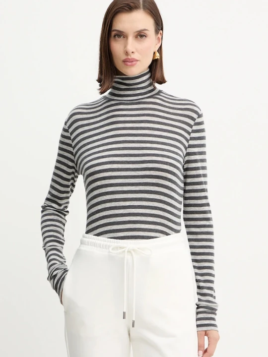 Zdjęcie produktu MM by Max Mara longsleeve z dodatkiem wełny BLASY szary