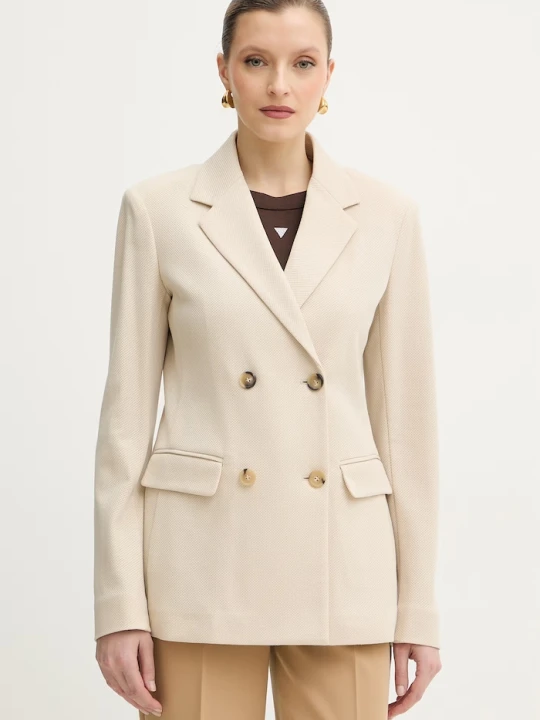 Zdjęcie produktu MM by Max Mara marynarka bawełniana ROTONDO beżowy