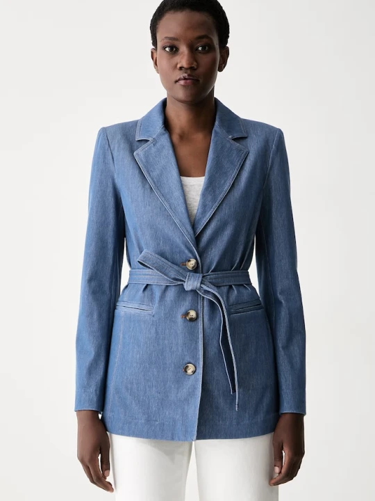 Zdjęcie produktu MM by Max Mara marynarka damska jeansowa MMLODISSEA niebieski