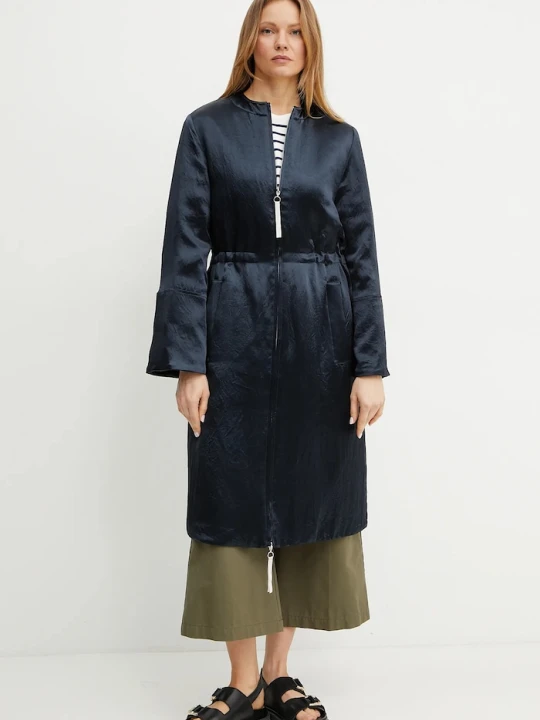 Zdjęcie produktu MM by Max Mara płaszcz z domieszką wełny granatowy