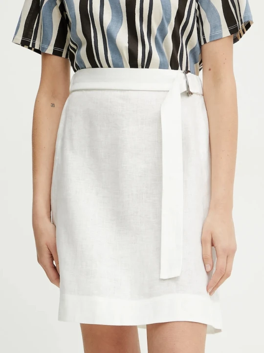 Zdjęcie produktu MM by Max Mara spódnica lniana biały