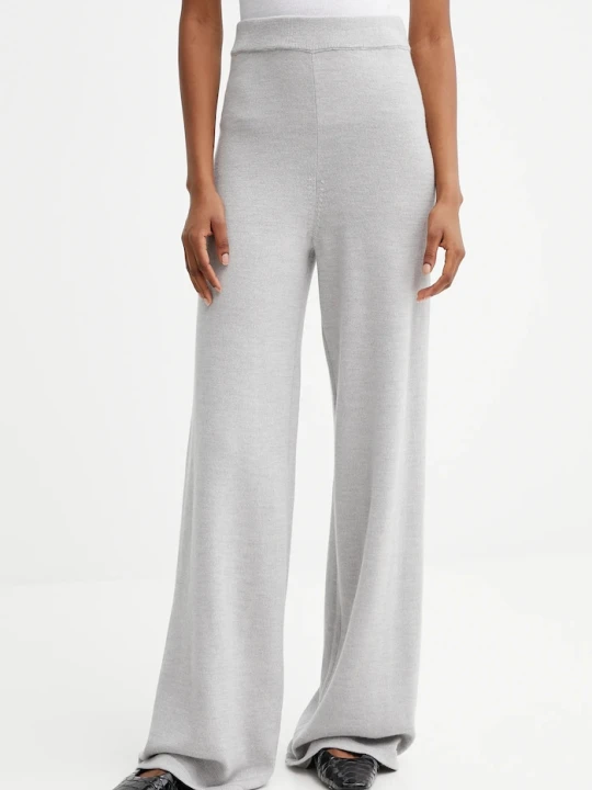 Zdjęcie produktu MM by Max Mara spodnie dresowe wełniane HAMBURG szary