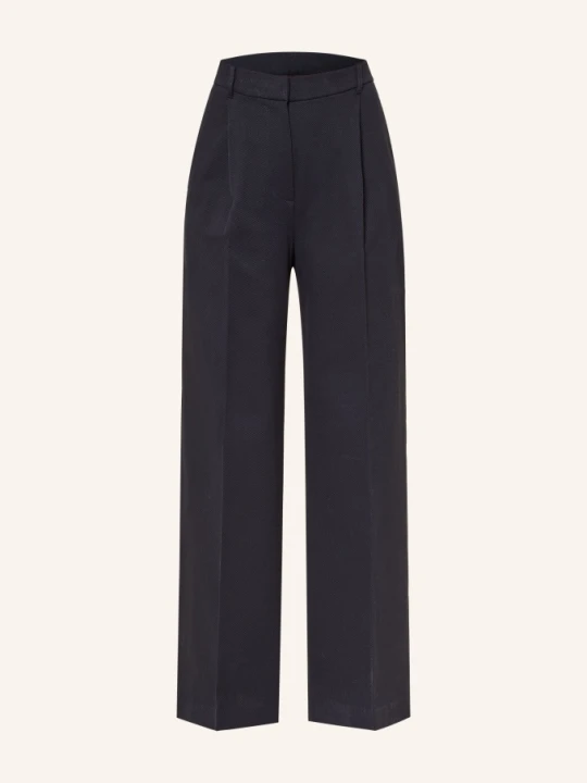 Zdjęcie produktu Mm By Max Mara Spodnie Marlene Panno Z Dżerseju blau GRANATOWY
