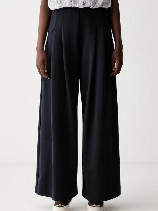 Zdjęcie produktu MM by Max Mara spodnie palazzo damskie MMLVONGOLA granatowy