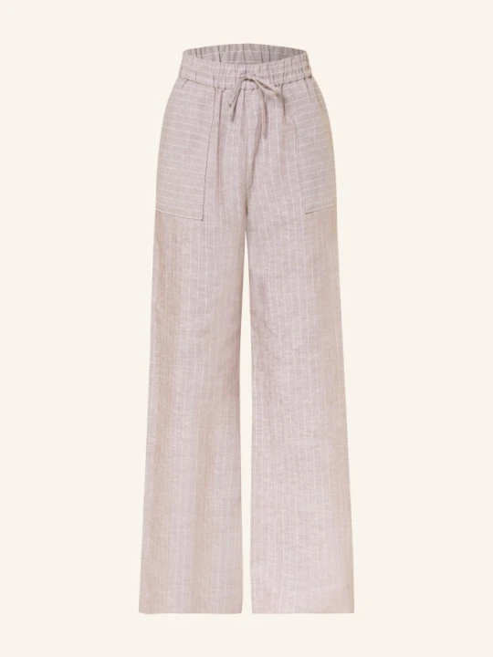 Zdjęcie produktu Mm By Max Mara Spodnie Z Marlena Fauna Z Lnem braun