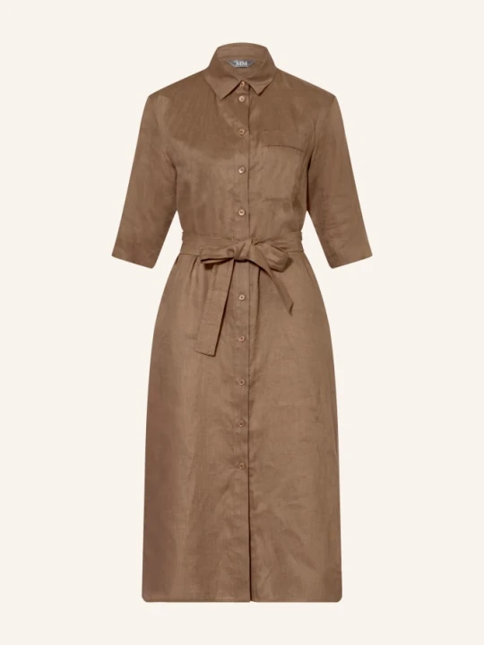 Zdjęcie produktu Mm By Max Mara Sukienka Koszulowa Tabella Z Lnu braun BRĄZOWY