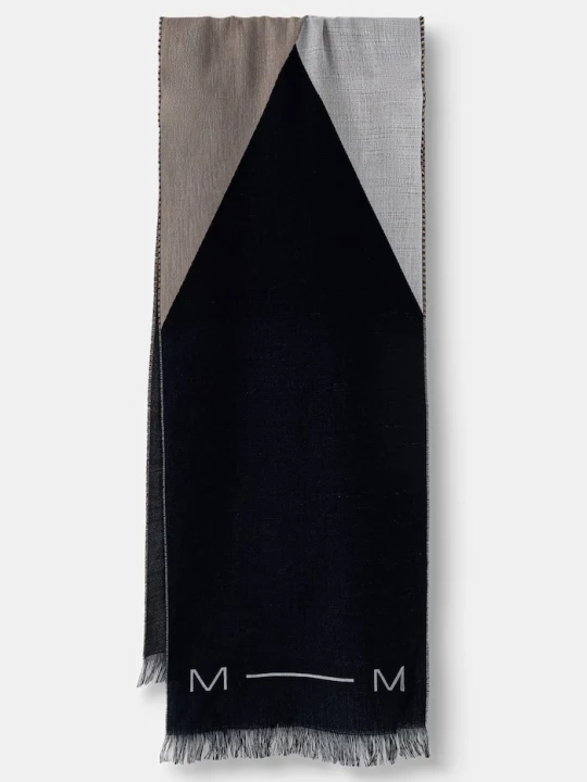 Zdjęcie produktu MM by Max Mara szalik damski z dodatkiem wełny MMLAIRONE brązowy