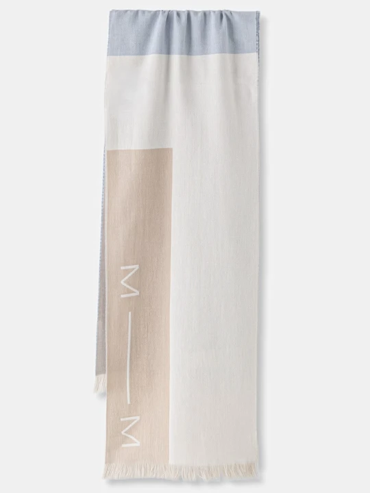 Zdjęcie produktu MM by Max Mara szalik damski z dodatkiem wełny MMLAIRONE niebieski