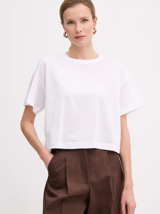 Zdjęcie produktu MM by Max Mara t-shirt damski bawełniany RADICE biały
