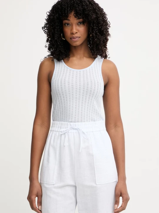 Zdjęcie produktu MM by Max Mara top damski z lyocellem AFFINE niebieski