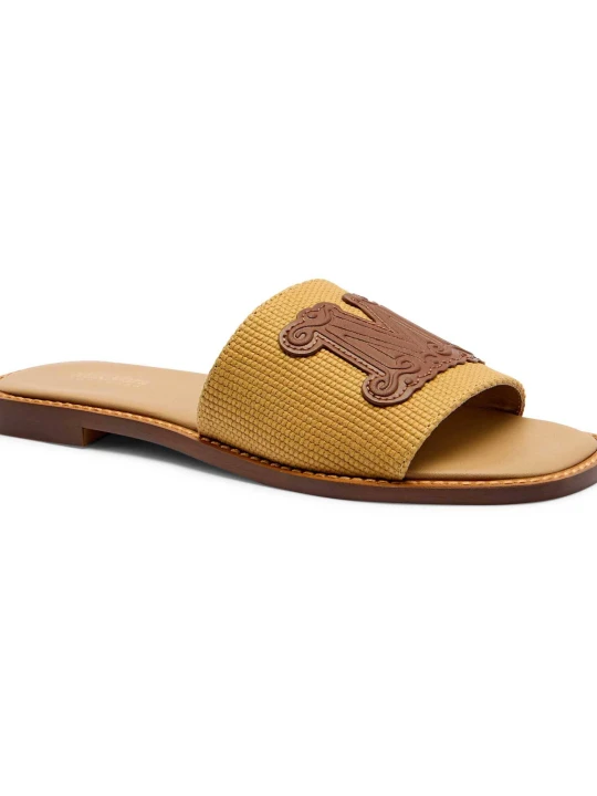 Zdjęcie produktu MM Klapki GENE | z dodatkiem skóry camel