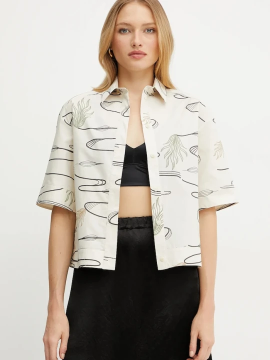 Zdjęcie produktu MM by Max Mara koszula bawełniana beżowy