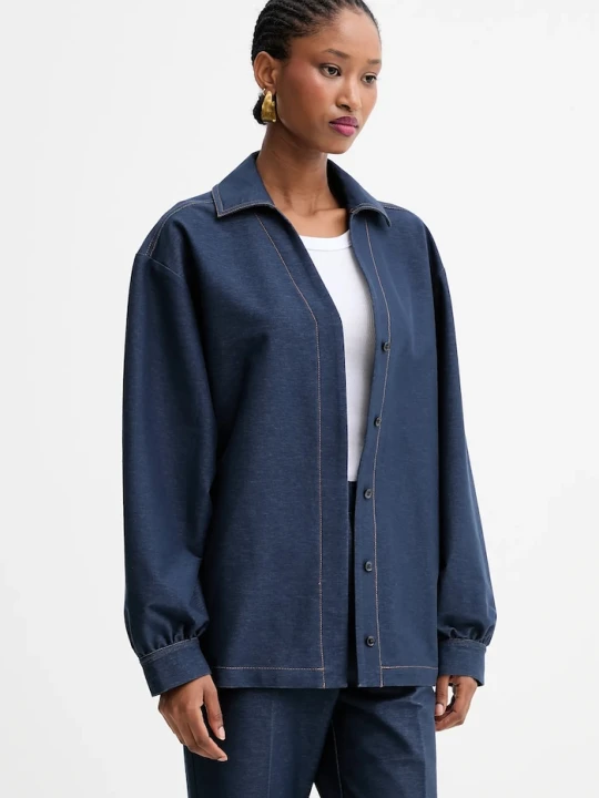 Zdjęcie produktu MM by Max Mara koszula ORLEANS granatowy