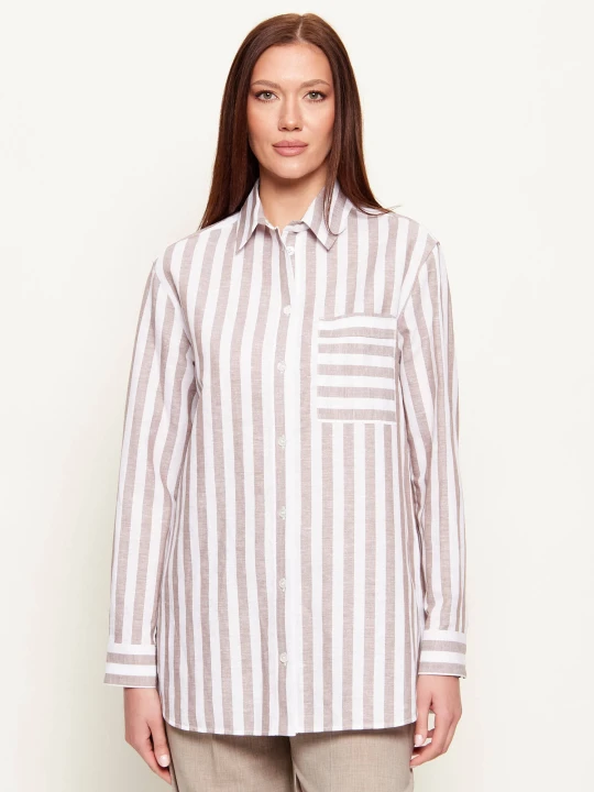 Zdjęcie produktu MM Lniana koszula MMLULULO | Relaxed fit brązowy
