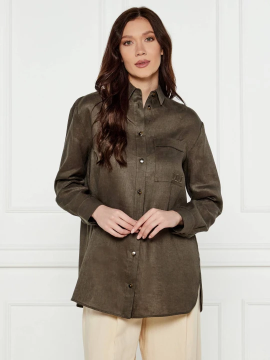 Zdjęcie produktu MM Lniana koszula NOEL | Loose fit khaki