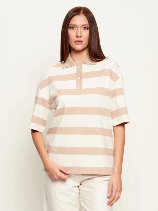 Zdjęcie produktu MM Polo MMLABETAIA | Relaxed fit beżowy
