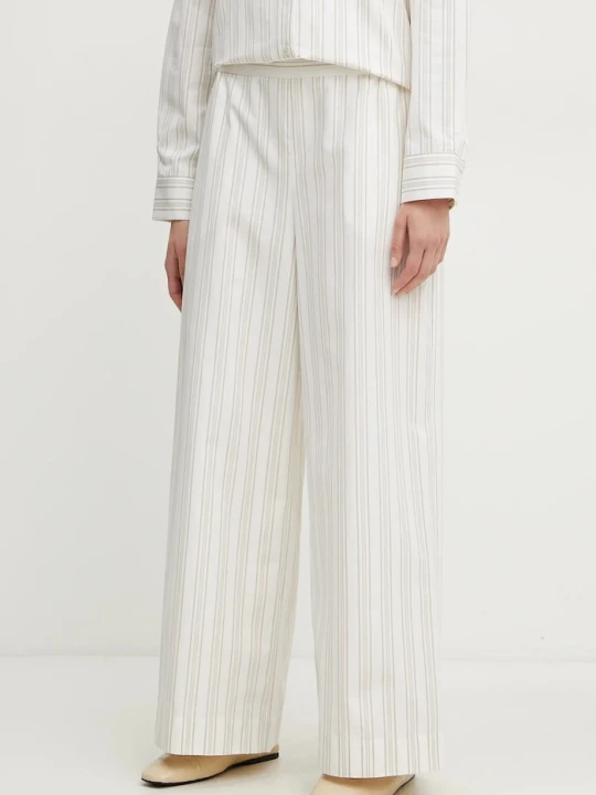 Zdjęcie produktu MM by Max Mara spodnie bawełniane beżowy