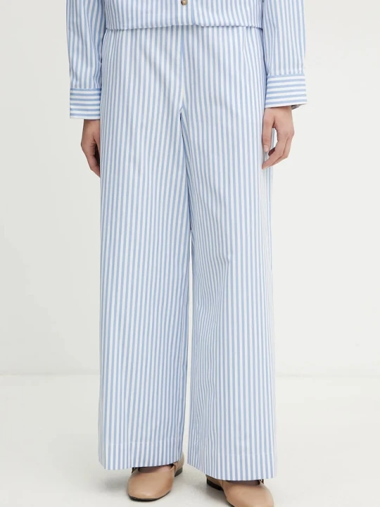 Zdjęcie produktu MM by Max Mara spodnie bawełniane niebieski