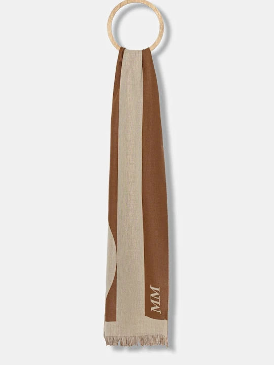 Zdjęcie produktu MM by Max Mara szalik z domieszką wełny CORONA beżowy