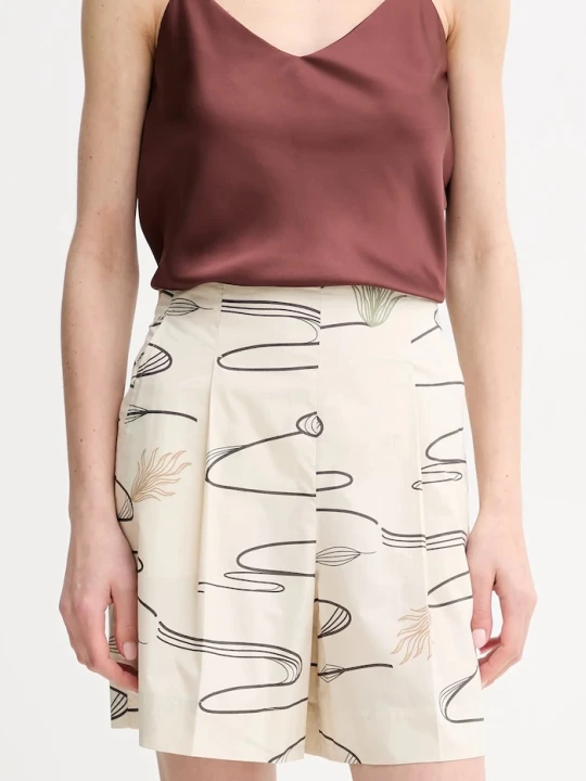 Zdjęcie produktu MM by Max Mara szorty bawełniane beżowy