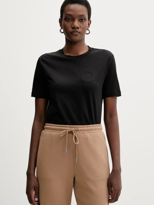 Zdjęcie produktu MM by Max Mara t-shirt bawełniany GATTONI czarny