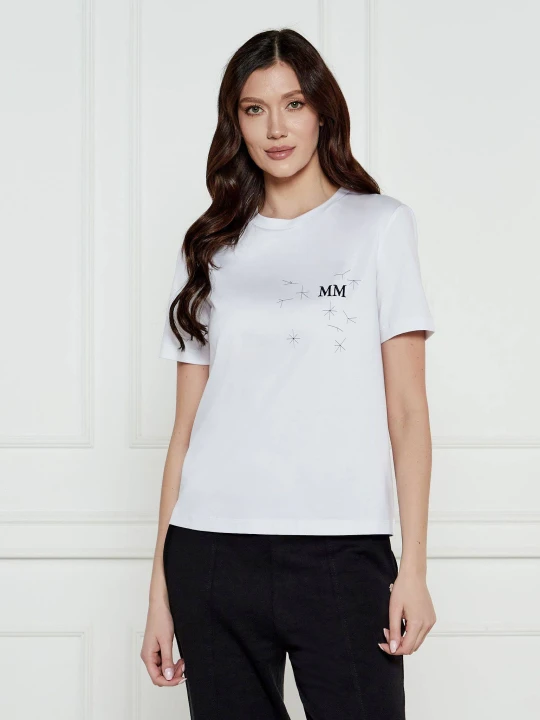 Zdjęcie produktu MM T-shirt OPUNZIA | Regular Fit biały