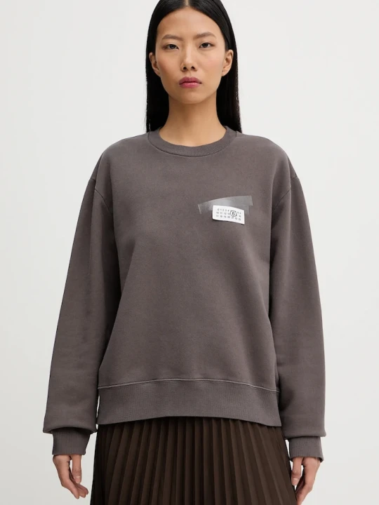Zdjęcie produktu MM6 Maison Margiela bluza bawełniana szary
