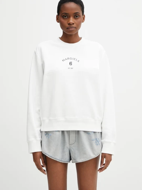 Zdjęcie produktu MM6 Maison Margiela bluza damska bawełniana biały