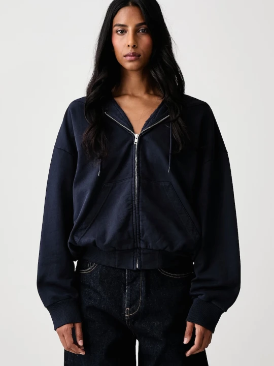 Zdjęcie produktu MM6 Maison Margiela bluza rozpinana z kapturem bawełniana damska