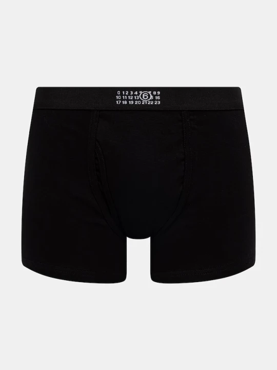 Zdjęcie produktu MM6 Maison Margiela bokserki dopasowane męskie bawełniane z elastanem czarny