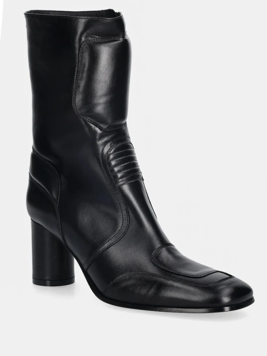 Zdjęcie produktu MM6 Maison Margiela botki skórzane czarny