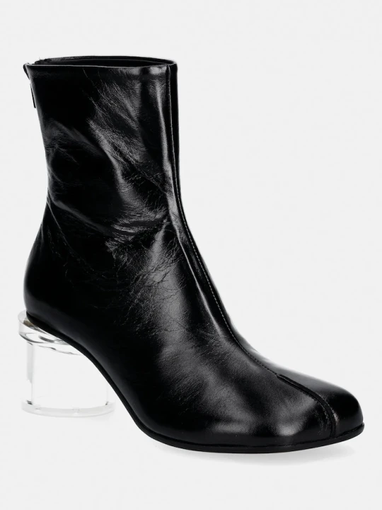 Zdjęcie produktu MM6 Maison Margiela botki skórzane czarny