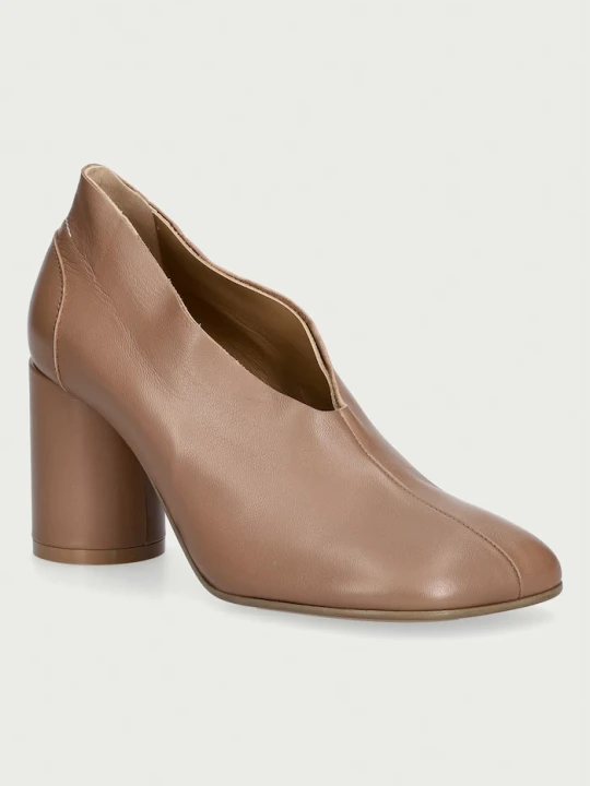 Zdjęcie produktu MM6 Maison Margiela czółenka na słupku skórzane brązowy