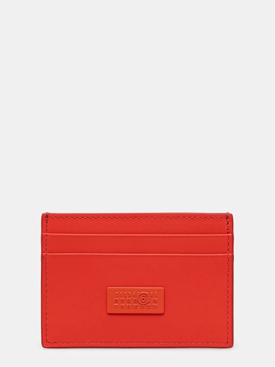 Zdjęcie produktu MM6 Maison Margiela etui na karty skórzane czerwony