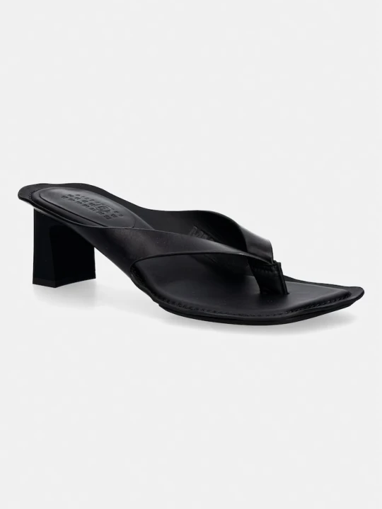 Zdjęcie produktu MM6 Maison Margiela japonki damskie skórzane czarny