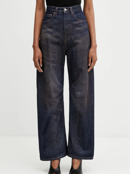 Zdjęcie produktu MM6 Maison Margiela jeansy relaxed fit damskie granatowy