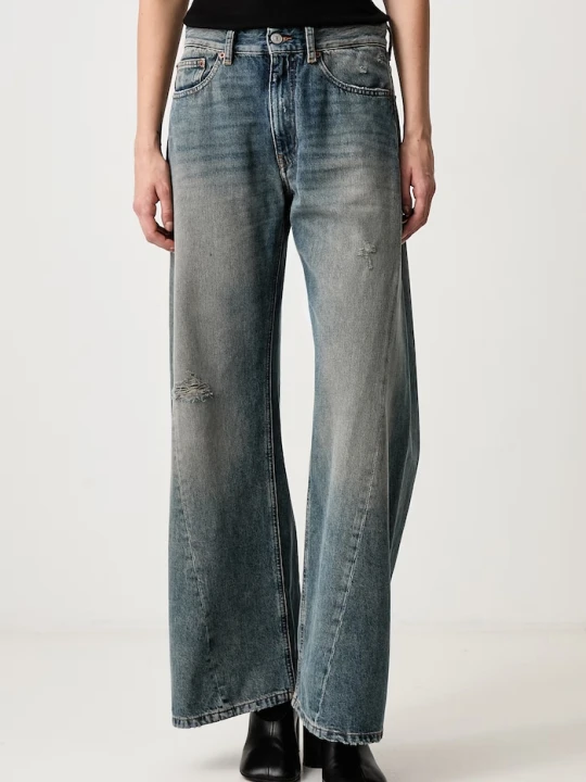 Zdjęcie produktu MM6 Maison Margiela jeansy relaxed fit damskie niebieski
