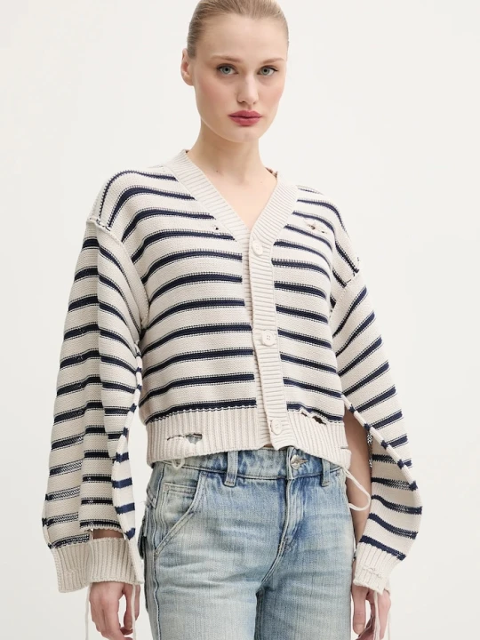 Zdjęcie produktu MM6 Maison Margiela kardigan bawełniany beżowy