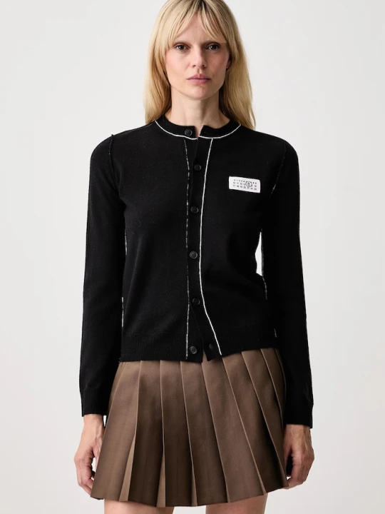 Zdjęcie produktu MM6 Maison Margiela kardigan damski z wełną czarny