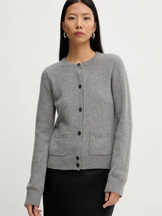 Zdjęcie produktu MM6 Maison Margiela kardigan z dodatkiem wełny szary