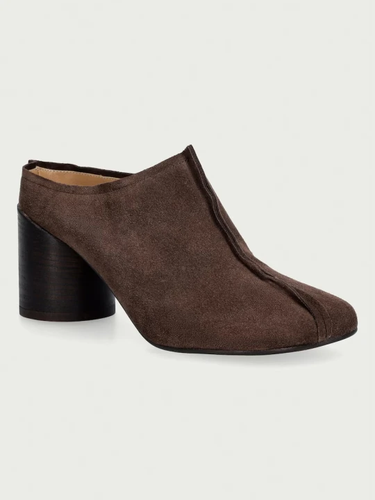Zdjęcie produktu MM6 Maison Margiela klapki na słupku damskie zamszowe