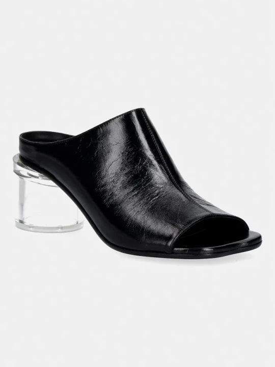 Zdjęcie produktu MM6 Maison Margiela klapki skórzane czarny