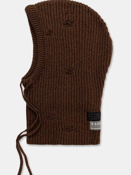 Zdjęcie produktu MM6 Maison Margiela kominiarka z dodatkiem wełny brązowy