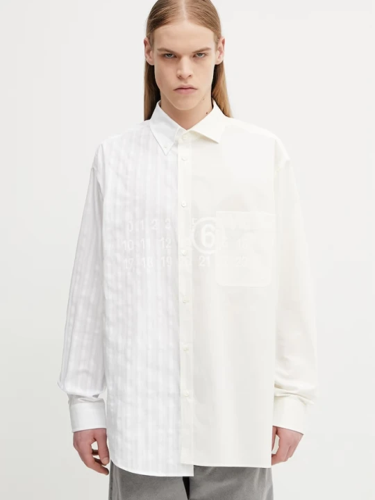 Zdjęcie produktu MM6 Maison Margiela koszula męska bawełniana beżowy