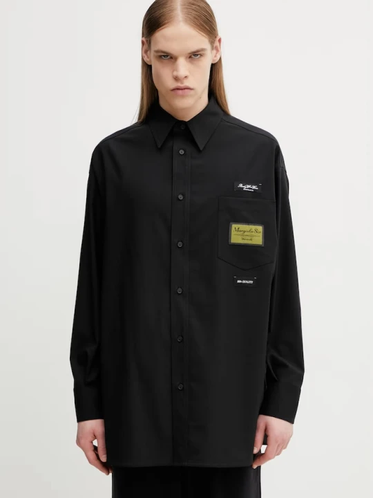Zdjęcie produktu MM6 Maison Margiela koszula męska z dodatkiem wełny czarny
